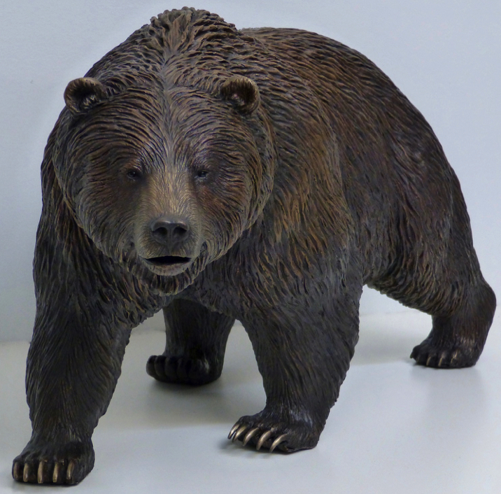 Grizzly Bear, Bronze, Sculpture Tom Hjorleifson
