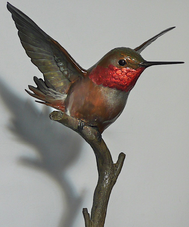Hummingbird, Bronze Sculpture Tom Hjorleifson